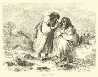 Antis Indians Taking Snuff by Edouard Riou